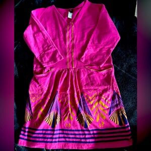 Tea Collection pink and gold dress 7